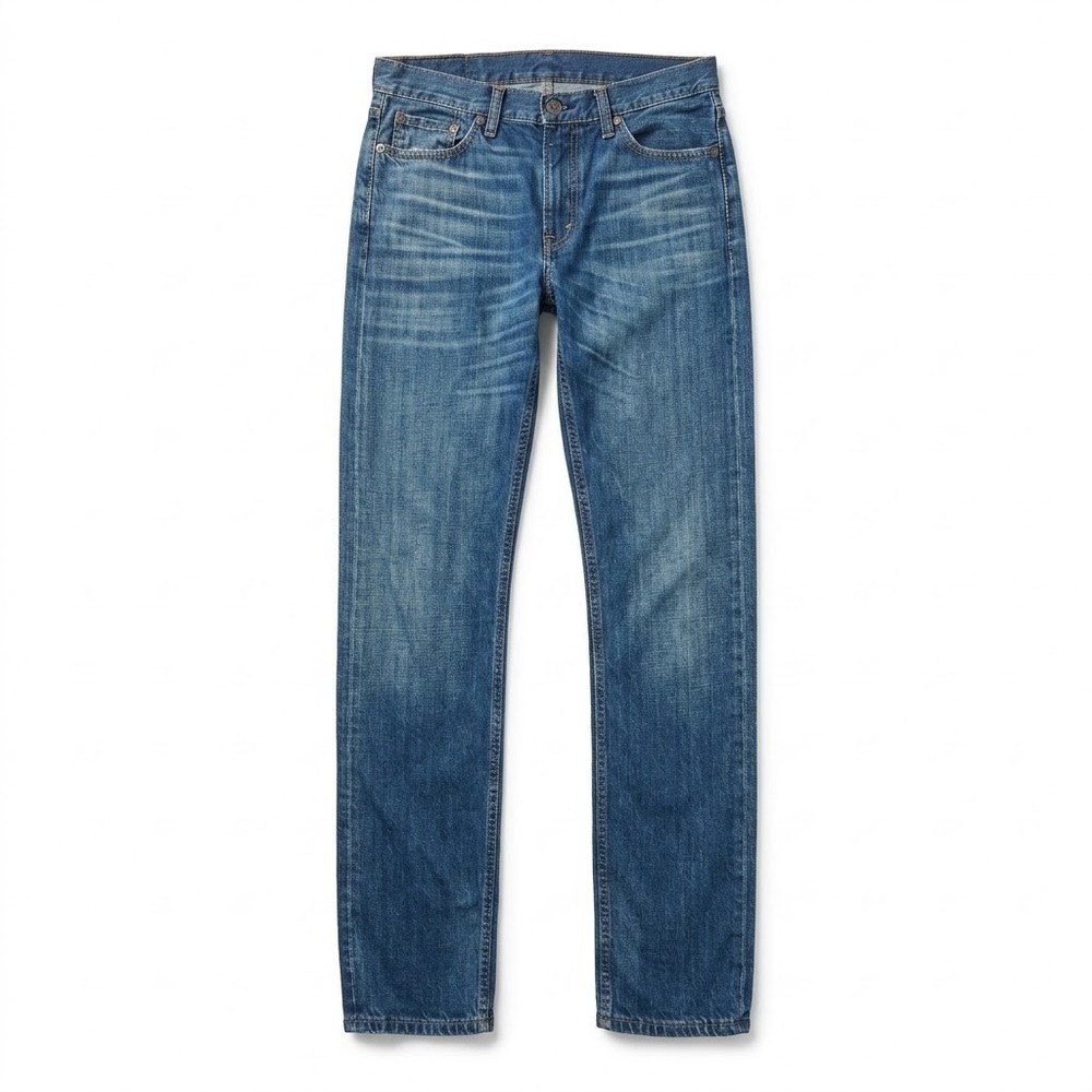 Levis 513 Slim Straight Jeans Mens 32x34 Medium Wash 100% Cotton Blue Denim